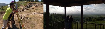 À gauche : formation topographie. Deux étudiants albanais apprennent (...)